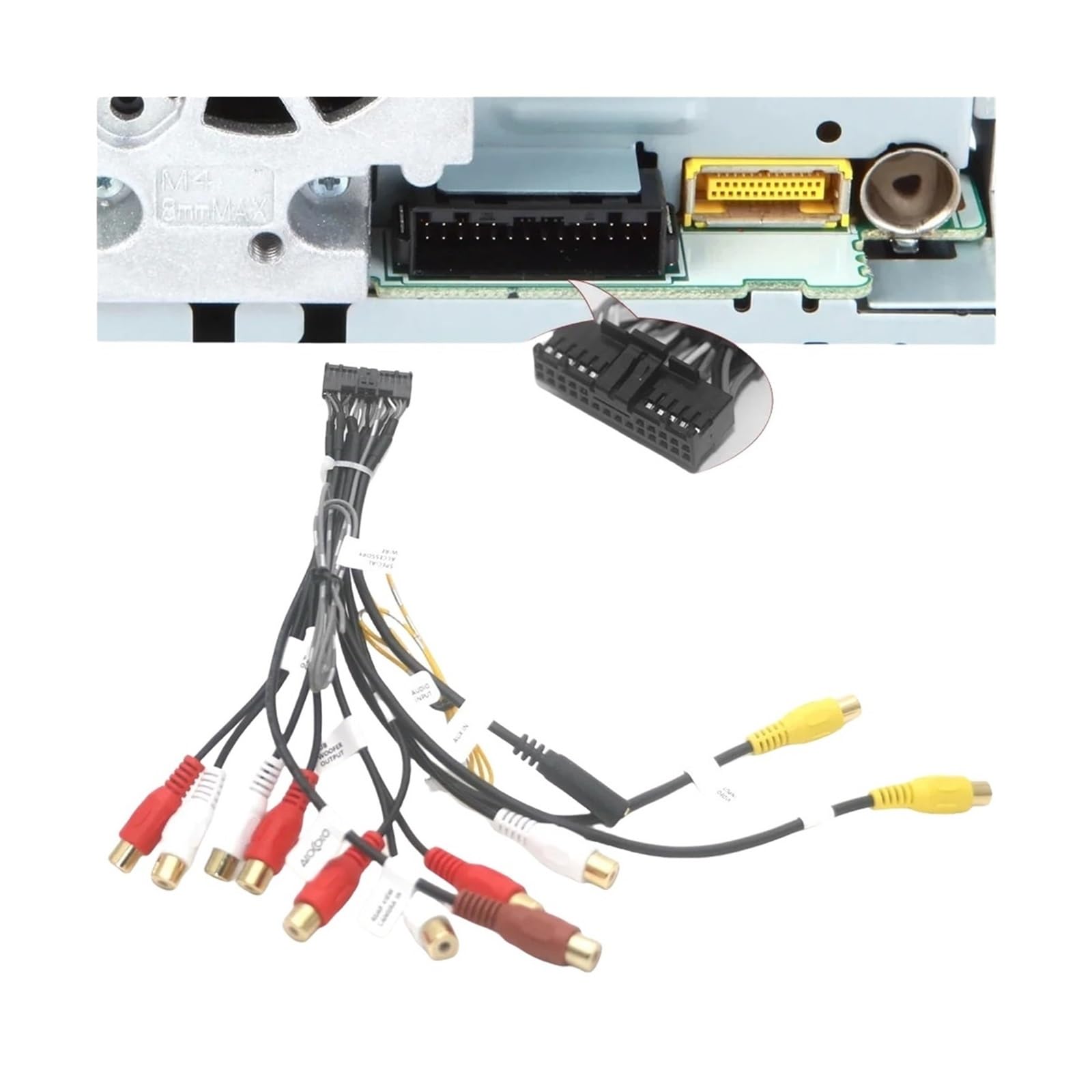 Amazon.co.jp: 24ピンカーオーディオAUX AVカメラRCAケーブルハーネス